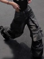 Baggy Y2K Goth Cyber Halloween Pants - Image 2