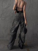 Baggy Y2K Goth Cyber Halloween Pants - Image 4
