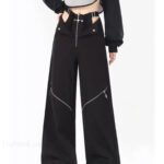 Black Casual Retro Cargo Halloween Pants