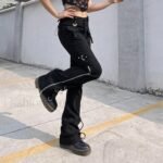 Dark Punk Y2K Pants for Halloween Gatherings - Image 3