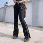 Dark Punk Y2K Pants for Halloween Gatherings - Image 13