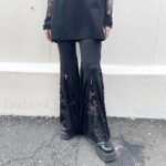Flared Black Lace Pants for Halloween Events - Image 4