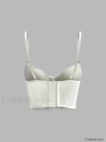 Floral Semi-Sheer Mesh Lace Crop Corset Top - Image 17