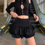 Gothic Cute Lolita Cake Mini Japanese Harajuku Girls Sweet Lace Plaid High Waist Pleated Goth Dark Skirt - Image 2