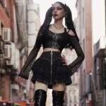 Gothic Vintage High Waist Zipper Cosplay Skirt - Image 2