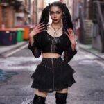Gothic Vintage High Waist Zipper Cosplay Skirt - Image 11