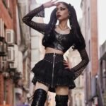 Gothic Vintage High Waist Zipper Cosplay Skirt - Image 4