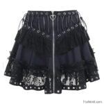 Gothic Vintage High Waist Zipper Cosplay Skirt - Image 9