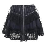Gothic Vintage High Waist Zipper Cosplay Skirt - Image 6