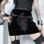 Gothic Vintage Sexy Butterfly Embroidered Lace Crop Top - Image 3