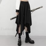 Long Dark Tie Street Y2k Gothic Skirt - Image 5