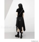 Long Dark Tie Street Y2k Gothic Skirt - Image 12