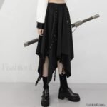 Long Dark Tie Street Y2k Gothic Skirt - Image 11