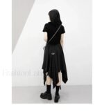 Long Dark Tie Street Y2k Gothic Skirt - Image 8