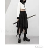 Long Dark Tie Street Y2k Gothic Skirt - Image 10