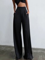 Oversized Satin Wide Leg Dress Pants - Image 12