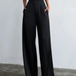 Oversized Satin Wide Leg Dress Pants