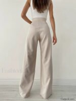 Palazzo Tied Wide Leg Dress Pants - Image 12