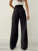 Palazzo Tied Wide Leg Dress Pants - Image 7