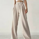 Palazzo Tied Wide Leg Dress Pants