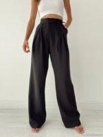 Palazzo Tied Wide Leg Dress Pants - Image 5