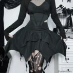 Sexy Solid Color Ruched Ruffles Mini Skirt - Image 6