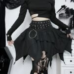 Sexy Solid Color Ruched Ruffles Mini Skirt - Image 2