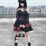 Two-Dimensional Dark Petticoat Cosplay Skirt: Red Plaid Stitching High Waist A-line Design for Spice Girls - Image 11