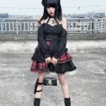 Two-Dimensional Dark Petticoat Cosplay Skirt: Red Plaid Stitching High Waist A-line Design for Spice Girls - Image 8