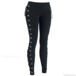 Vintage Gothic Lace Up Slim Halloween Pants - Image 2
