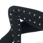 Vintage Gothic Lace Up Slim Halloween Pants - Image 3