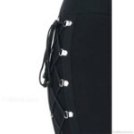 Vintage Gothic Lace Up Slim Halloween Pants - Image 4