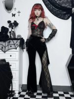 Wide Leg Gothic Halloween Pants - Image 6