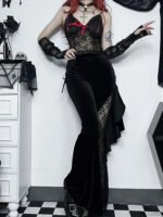 Wide Leg Gothic Halloween Pants - Image 2