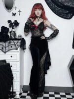 Wide Leg Gothic Halloween Pants - Image 7
